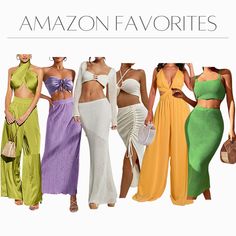 Vacation dresses, summer dresses, beach dresses, resort wear, date night, knit dress, two piece sets, womens fashion, womens clothes, colorful outfits, amazon fashion, ad, affiliate link Amazon Vacation Outfits 2023, Summer Beach Strapless Maxi Jumpsuit, Strapless Summer Beach Sets, Amazon Beach Vacation Outfits, Multicolor Wide Leg Beach Set, Amazon Resort Wear, Amazon Vacation Outfits, Tropical Spring Maxi Dress Beach Cover-up, Multicolor Two-piece Sets For Beach