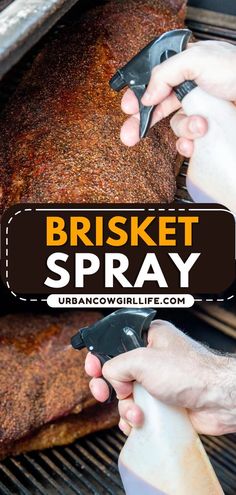 This barbecue brisket spray is used throughout the smoking process to manage bark creation and moisturize the brisket meat. Brisket Marinade, Brisket Meat, Barbecue Brisket, Beef Barbecue, Mop Sauce, Brisket Recipes Smoked, Beef Brisket Recipes, Urban Cowgirl