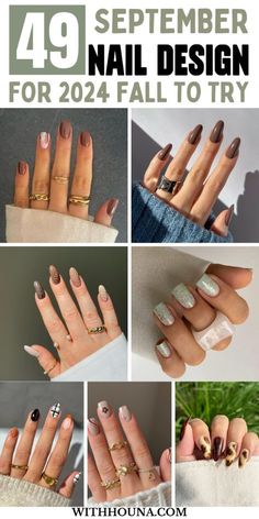 September Nails Art, Popular Nail Colors, August Nails, Simple Fall Nails, September Nails, Fall Manicure, Classy Nail Designs, October Nails, Cute Nails For Fall