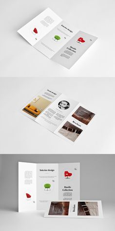 three fold brochure mockup with different images