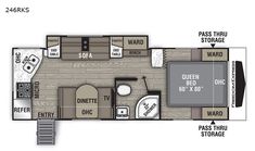 the floor plan for a travel trailer