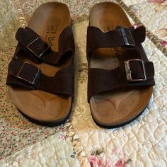 New Without Tags Or Box, Dark Brown Suede, Ladies 6 Men’s 4 Birkenstock Brown, Mule Clogs, Brown Suede, Mules Shoes, Dark Brown, Birkenstock, Clogs, Women Shoes, The Originals