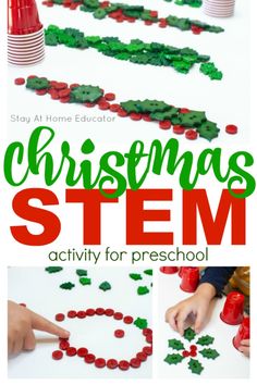 The weather outside might be frightful, but indoor preschool stem activities are delightful. This is one of my favorite Christmas STEM activities for preschool. This activity is wonderful as a part of your holiday STEM science and math activities, but you can mix up the manipulatives and use it with almost any preschool theme. Hands-on stem activities like this one will keep your preschoolers engaged and learning, all year long! Christmas Preschool Lesson Plans, Stem Activities For Preschoolers, Christmas Activities For Preschoolers, Holiday Stem Activities, Christmas Stem Activities, Holiday Stem, Stem Activities Preschool, Preschool Christmas Activities, A Simple Christmas