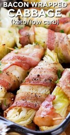 bacon wrapped cabbage keto / low carb