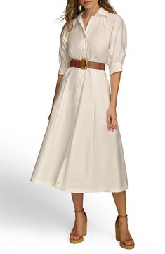 Midi Dress Work, Morgan Dress, Wear To Work Dress, Work Dresses For Women, Belted Midi Dress, Cotton Shirt Dress, Daytime Dresses, Midi Dress Casual, Office Dresses