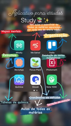 an iphone screen with the text application para estrids study and other things on it