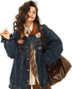 Casual Cotton Outerwear With Patches, Casual Oversized Outerwear With Patches, Oversized Casual Outerwear With Patches, Trendy Washed Collared Denim Jacket, Casual Washed Denim Jacket For Fall, Long Sleeve Denim Jacket For Urban Adventures In Fall, Casual Long Sleeve Outerwear With Patches, Dark Wash Denim Vest For Winter Streetwear, Dark Wash Long Sleeve Denim Jacket For Streetwear