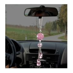 PRICES MAY VARY. 【Decorative Effect】: The pretty car bling accessories are nice decorations for women's cars. The rhinestone car decorative hanging will give your car rearview mirror more vitality and charm. When the sun shines on the drill ball, the light will be refracted and the interior of the car will sparkle. 【Exquisite Design】: The top of the pendant has a crystal ball or pentacle set with diamonds. It has 4 heart-shaped diamonds in the center and 4 strings of teardrop-shaped diamonds of different lengths at the bottom. There are various colors for you to choose from. 【Beautiful & Sweet】: The crystal rearview mirror pendant has a symbol of good luck, peace and safety. Hanging it in the car creates a romantic atmosphere. When your car is driving or the wind blows, it will swing with Bling Accessories, Bling Car, Bling Car Accessories, Mirror Pendant, Pink Lake, Golden Red, Vehicle Interior, Accessories Pink, Car Hanging