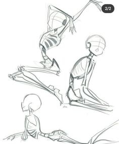 some drawings of people sitting on the ground