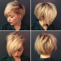 Messy, Shaggy Hairstyle for Short Hair - Short Haircuts 2016 Bob Hairstyles Medium, Kort Bob, Pixie Bob Haircut, Popular Haircuts, Round Face Haircuts, Short Blonde, Girl Short Hair, Short Blonde Hair, Pixie Hairstyles