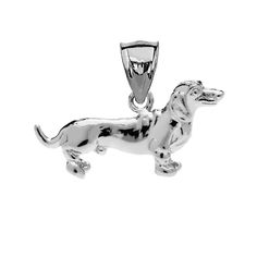 PRICES MAY VARY. pet Dachshund dog necklace pendant or bracelet charm finely crafted with authentic 925 sterling silver in perfect polished finish TOP QUALITY, AMERICAN MADE – Claddagh Gold is a family-run small business with experience in jewelry going back decades. Today, our workshop is located right in the heart of Los Angeles, California; all our pieces are made in the USA by our close-knit team of resident goldsmiths. PERFECTLY GIFTABLE - This unique jewelry is our exclusive design, making White Gold Pendant Necklace, Dog Pendant, Dog Necklace, Celebrate Life, Unisex Gift, Unisex Gifts, Coin Pendant, Fine Jewellery Necklace, Animal Lovers