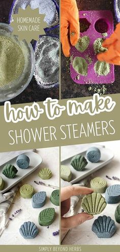 Learn How to Make Shower Steamers with our easy guide in the Homemade Skin Care category. These steamers, combining the fizz of citric acid and baking soda with the aroma of essential oils, bring a spa-like experience to your shower. A delightful project for those interested in DIY bath products and natural wellness. Discover more herbalism recipes and DIY skin care at simplybeyondherbs.com. Herbalism Recipes, Shower Steamers Diy, Shower Tablets, Menthol Crystals, Steamer Recipes, Diy Shower, Shower Steamers, Shower Routine, Bath Products