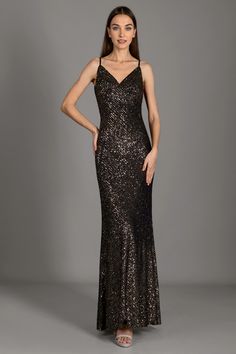 Sparkle with every step wearing the Katy Maxi Dress. This beautiful sequin design features a flattering front V-neckline paired with an open-back cowl detail and a floor-length skirt. Your "go-to" style for any upscale event or special occasion. Atelier Dress, Sequin Formal Dress, Sequin Design, Sequin Maxi Dress, Sequin Maxi, Floor Length Skirt, For Your Party, Elegant Fashion, Party Wedding