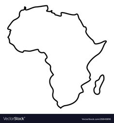 the outline of africa on a white background