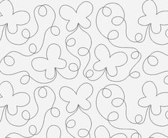 an image of a pattern that has been made with the shape of hearts and butterflies