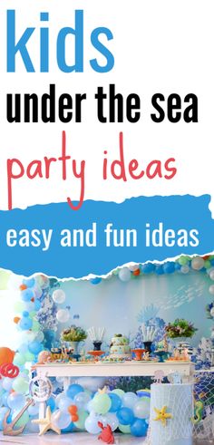 kids under the sea party ideas