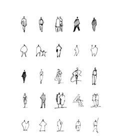 an image of people doing different things in the same line drawing style as well as text that says, sketch like art connect