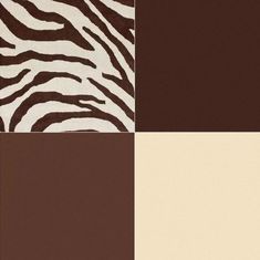 several different shades of brown and white with zebra print on them, including one in the middle