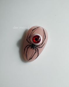 Eyeball On Nails, Creepy Nails Scary, Halloween Nails Eyeball, Creepy Nails Acrylic, Horror Movie Acrylic Nails, Edgy Short Nail Designs, 3d Eyeball Nails, Nail For Halloween, Creepy Nails Design