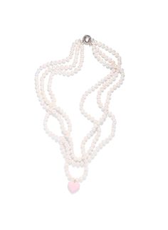 18” of three strands of endless 9mm cultured pearls. A nod to the 1920’s, we love the elegance and whimsy of pairing gorgeous pearls with our puff heart. Sterling silver clasp. please keep your jewelry away from water, harsh chemicals and perfumes Light Pink Heart, Pink Pearl Necklace, Puffed Heart, Forever Jewelry, Jewelry Ring Box, Men's Jewelry Rings, Fine Earrings, Pink Pearl, Watch Necklace