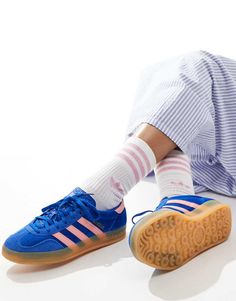 Shoes by adidas Originals Off-duty days call for sneakers Low-profile design Lace-up fastening Padded tongue and cuff Signature adidas branding Gum sole Textured grip tread Shoes Sneakers Pink, Nike Air Max Jordan, Adidas Originals Gazelle, Adidas Branding, Flip Flop Boots, Leopard Print Baby, Shorts Co Ord, Winter Party Dress, Jumpsuit Shorts Rompers