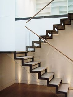 a set of stairs leading up to the second floor