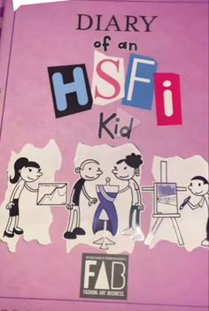 the front cover of a children's book, diary of an hsf kid