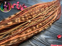 Boho Curls Crochet Synthetic Dreads Wavy Locks Curly Ginger Auburn Copper Braids Hair Dreadlocks Extensions - Etsy Ukraine New Dreads, Crochet Dreadlocks, Double Ended Dreads, Crochet Dreads