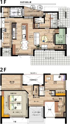 two floor plans for a small apartment