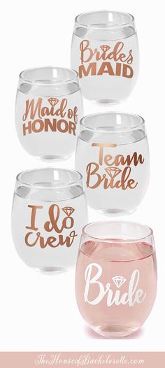 Romantic and warm, rose gold is the perfect color for celebrating an upcoming wedding! Whether you decide to go all out for the bridal shower and the bachelorette party, or just keep it to a few lovely keepsakes, like our stemless wineglasses, this beautiful color is certain to impress! Rose Gold Bachelorette Party, Rose Gold Bachelorette, Gold Bachelorette Party Decorations, The Bachelorette Party, Gold Bachelorette Party, Gold Bachelorette, Awesome Bachelorette Party, Bachelorette Party Planning, Event Planning Tips