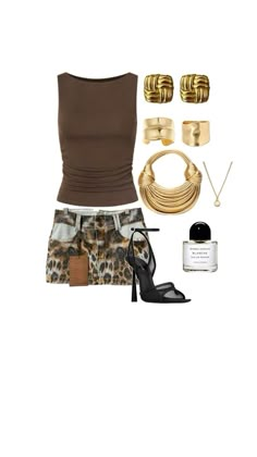 Ibiza Outfits, Gold Outfit, Statement Jewellery, Fashion Mode, Gold Plating, Fashion Inspo Outfits