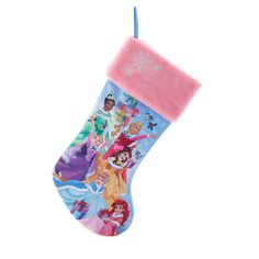 the disney princess stocking is hanging on a wall