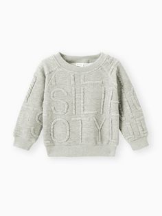 * Letter Textured
* Soft and comfy
* Material: 65% Cotton, 30% Polyester, 5% Spandex
* Machine wash, tumble dry
* Imported Toddler Tops, Made In China, Boy Girl, Toddler Boys, Pullover Sweatshirt, Polyester Spandex, Pullover Hoodie, Spandex, China