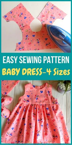 Girl Dress Sewing Pattern, Baby Dress Diy, Baby Clothes Patterns Sewing, Baby Dress Pattern, Sewing Baby Clothes, Sew Ins, Baby Dress Patterns, Costura Diy