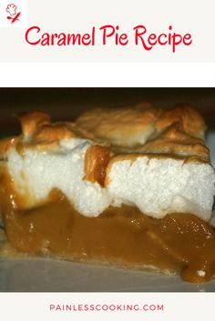 there is a piece of pie with caramel on it