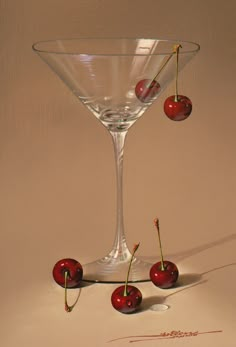 Cherry Martini, Life Drawing Reference, Painting Still Life, Hyperrealism, Photorealism, Still Life Art