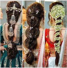 Braid Hairstyles Indian, Wedding Braid Hairstyles, Engagement Hairstyle, Easy Buns, New Bridal Hairstyle, Indian Hair Accessories, Hairstyle Indian, Wedding Braid, Pakistani Bridal Hairstyles