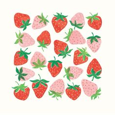 a bunch of strawberries on a white background