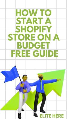 two people holding an arrow and pointing to each other with the words how to start a shop