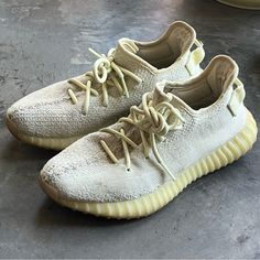 In Used Condition. Signs Of Wear Such As Discoloration Throughout. Purchased Directly From Yeezy Website In June 2018. Super Comfortable. Men’s Size 7; Fits Women Size 8.5. I Can Confirm If I Have The Original Box Shortly And Will Update The Listing. Feel Free To Leave And Questions In The Comments. Shoes Yeezy, Mens Yeezy, Fits Women, Cream Yellow, Yeezy Shoes, Yeezy Boost, Mens Shoes Sneakers, Original Box, Men's Shoes