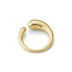 Unusual, thought-provoking and sensuous, the free-flowing form of this yellow gold ring has an organic tactile quality that makes it a perfect detail on a woman’s finger. Inspired by the flow of time, the circular shape is interrupted with a small gap, perhaps signifying a pause for contemplation or reflection. Worn alone or stacked with others, the ring makes a thoughtful gift for any woman with her own sense of style. Always believing that jewellery should have an emotional impact to match its Plain Gold Ring, Plain Rings, Contemporary Jewelry Design, Luxury Gifts For Her, Silver Jewelry Design, Beautiful Gift Wrapping, Ring Sale, Georg Jensen, Dress Rings