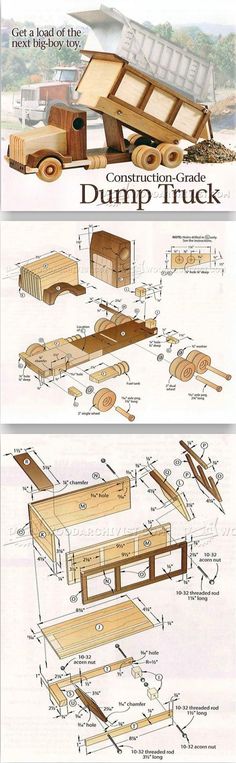 the plans for a dump truck are shown