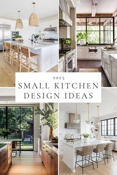 small kitchen design ideas that are easy to do in your own home or apartment with pictures and text overlaying them