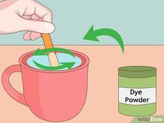 how to make dye powder in a cup with pictures