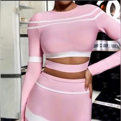 Lavish Luxury Pink Bandage Two Piece Skirt Suit Set. Perfect For Any Occasion, This Set Combines Chic Style With Comfort. Show Off Your Curves And Feel Confident With The Figure-Hugging Bandage Material. Whether You're Strolling Through The City Streets Or Enjoying A Night Out, This Urban Casual Set Is Perfect For Any Occasion. A Must-Have Addition To Your Collection! Key Features: Made From A Mix Of High-Quality Polyester Fiber Soft And Flattering Pink Color Includes A Bandage Top And Mini Dres Fitted Pink Skirt Set For Summer, Fitted Two-piece Skirt Set For Spring, Spring Two-piece Pink Skirt, Elegant White Mini Length Sets, Pink Fitted Mini Dress With Mini Skirt, Pink Two-piece Skirt Set For Party, Fitted Two-piece Skirt For Spring, White Two-piece Mini Skirt, Pink Two-piece Skirt For Party