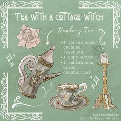 Witch Tea, Witchy Wall Art, Cottage Witch, Witch Spell Book, Witch Spell