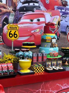 cars birthday party food and decorations