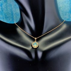 14k Gold Round Shape 0.75ct Ethiopian Opal & 0.08ct White Diamond Pendant Necklace Available In White And Rose Gold. Diamond Pendant Necklace, Ethiopian Opal, Diamond Pendant, White Diamond, Round Shape, Womens Jewelry Necklace, Opal, Jewelry Necklaces, Rose Gold