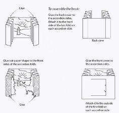 the instructions for how to make an origami box with two sides and one side open