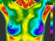 an image of a man's chest with different colors